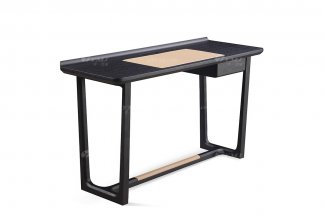 意式極簡風(fēng)格高端別墅會(huì)所家具品牌現(xiàn)代簡約時(shí)尚臥室橡木+皮藝妝臺(tái)
