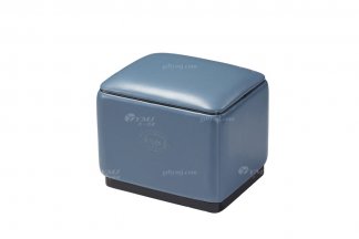 輕奢后現(xiàn)代風(fēng)格家具高端會所別墅品牌家具時(shí)尚客廳藍(lán)色真皮坐墩方凳