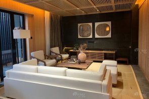 【天一美家】南昌明樾堂現代新中式風格別墅樣板房家具、軟裝飾品工程項目案